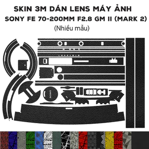 Skin dán Lens Sony FE 70-200mm f2.8 GM II (Mark 2) (Nhiều mẫu) | Decal Film 3M dán bảo vệ ống kính máy ảnh 70-200 mm