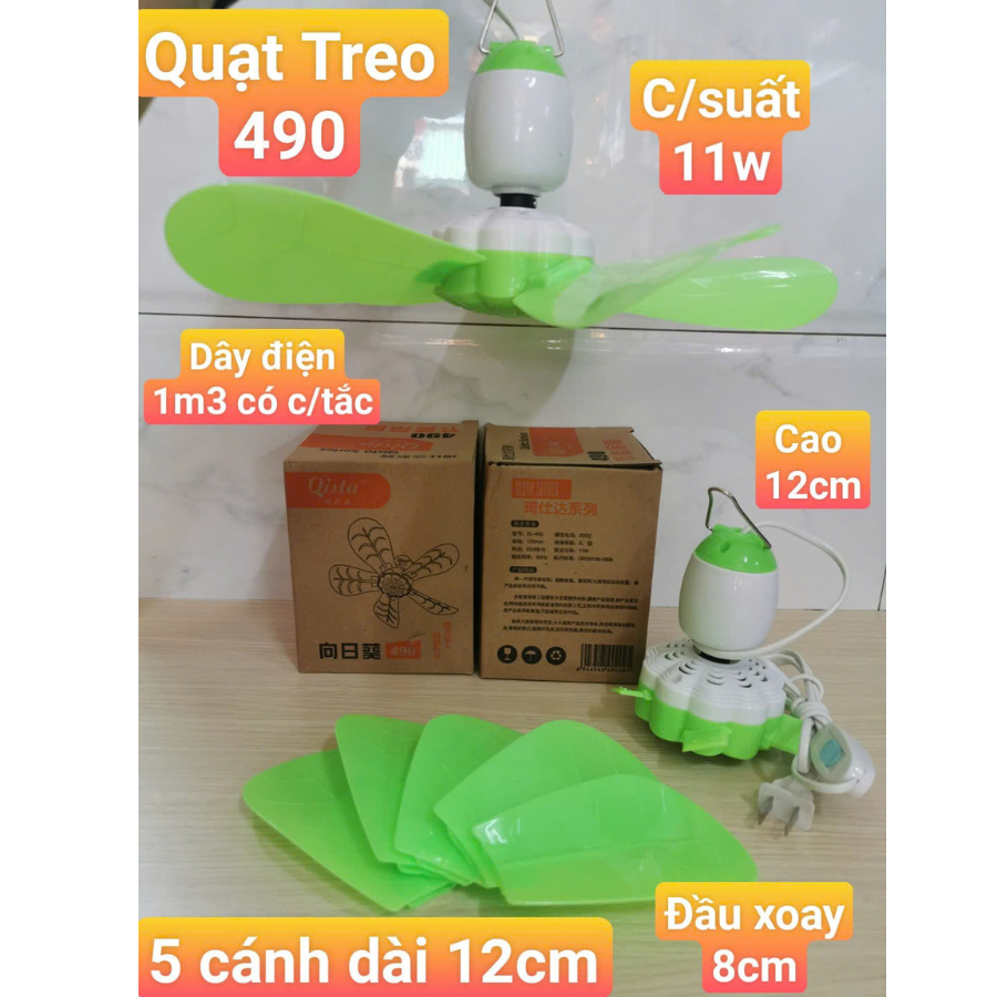 Quạt Treo Mini 5 Cánh – Quạt Trần Có Công Tắc Làm Mát Êm Gọn Nhẹ Treo Phòng Trọ Nhà bếp Văn Phòng