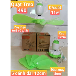 Quạt Treo Mini 5 Cánh – Quạt Trần Có Công Tắc Làm Mát Êm Gọn Nhẹ Treo Phòng Trọ Nhà bếp Văn Phòng