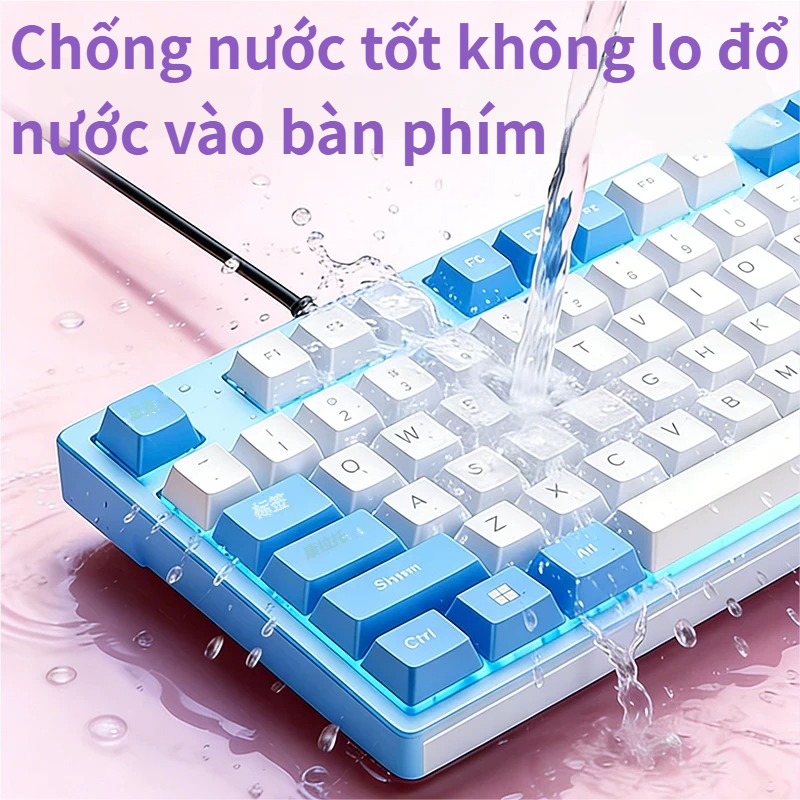 Bộ bàn phím, chuột, tai nghe có dây USB K500 | Trợ lý Gaming & Văn Phòng | Cảm giác cơ siêu mượt | Bàn phím màng