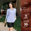 Áo Sơ Mi Nữ Dài Tay Màu Xanh Kẻ Sọc Trắng Dáng Basic SM2614