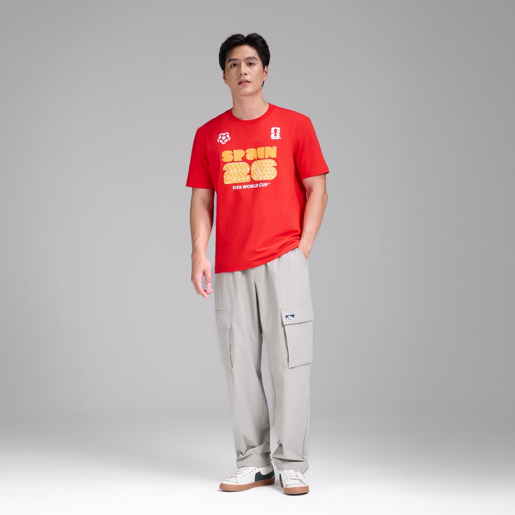 [TẶNG TẤT WC 2026]Áo thun Tshirt nam nữ Cotton Compact World Cup Spain Edition 26, Áo cổ vũ đội tuyển Tây Ban Nha
