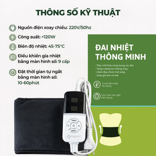 Đai Nhiệt Thông Minh Home Care,Massage Bụng Giảm Mỡ,Rung 5 Cấp Độ,Đánh Tan Mỡ Bụng Cho Mẹ Sau Sinh