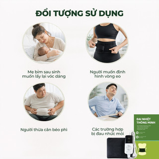 Đai Nhiệt Thông Minh Home Care,Massage Bụng Giảm Mỡ,Rung 5 Cấp Độ,Đánh Tan Mỡ Bụng Cho Mẹ Sau Sinh