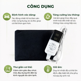 Đai Nhiệt Thông Minh Home Care,Massage Bụng Giảm Mỡ,Rung 5 Cấp Độ,Đánh Tan Mỡ Bụng Cho Mẹ Sau Sinh