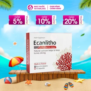 Canxi Ecanlitho – Bổ Sung Canxi Tảo Lithothamnion, Vitamin D3, K2 Hỗ Trợ Xương Khớp & Ngừa Loãng Xương