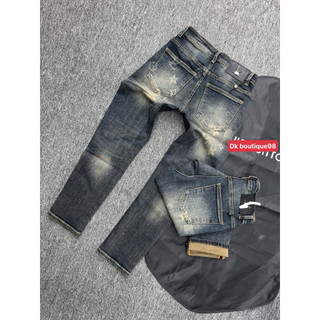 Quần Jean Nam xanh Wash Mài Form Skinny rách nhẹ có lót – Co Giãn Nhẹ, Lên Dáng Đẹp
