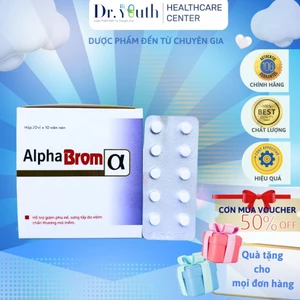￼Viên ngậm Alpha Brom α - giảm sưng viêm tấy phù nề họng, chấn thương Hộp 200v