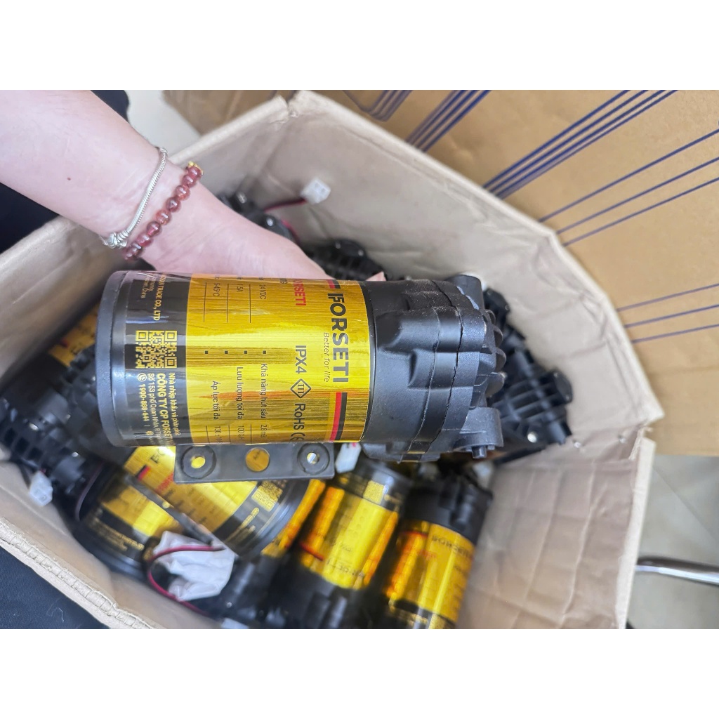 Bơm Tăng Áp Máy Lọc Nước Kèm Nguồn FORSETI 24V - Dùng Thay Thế Cho Bơm Trong Máy Lọc Nước RO