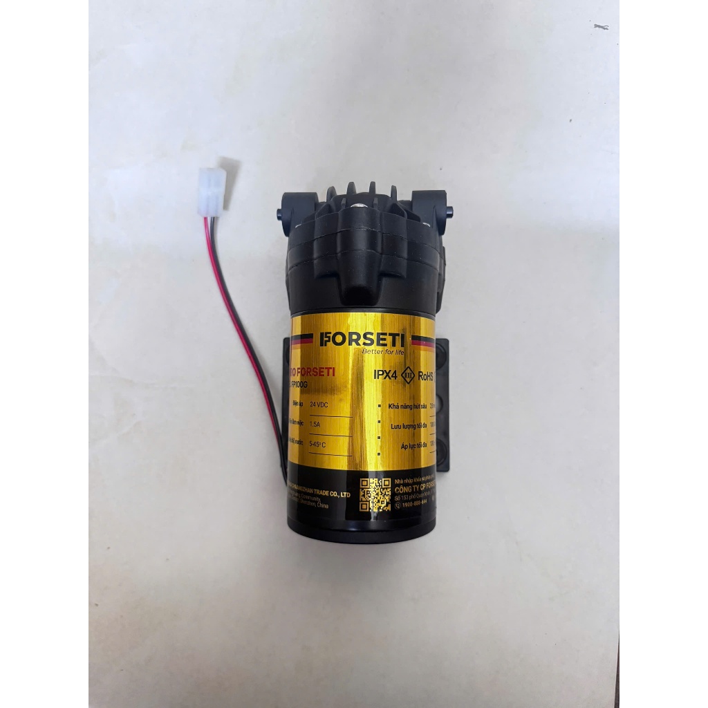 Bơm Tăng Áp Máy Lọc Nước Kèm Nguồn FORSETI 24V - Dùng Thay Thế Cho Bơm Trong Máy Lọc Nước RO