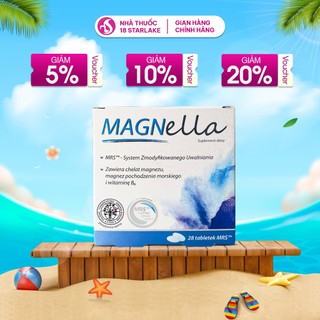 Magnella - Viên Uống Bổ Sung Magie & Vitamin B6 Hỗ Trợ Sức Khỏe Thần Kinh Cho Người Trưởng Thành - Nhập Khẩu Ba Lan