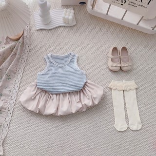 Áo hè trẻ em, Áo sát nách bé gái kẻ nhiều màu 9-26kg A579 Tiểu Yến KID