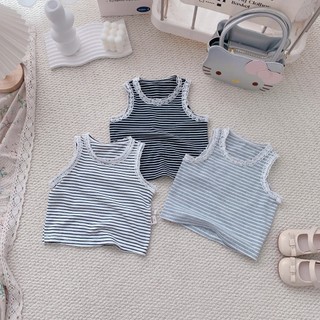 Áo hè trẻ em, Áo sát nách bé gái kẻ nhiều màu 9-26kg A579 Tiểu Yến KID