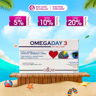 Omegaday 3 Nhập Khẩu Italy – Hỗ Trợ Tim Mạch, Não Bộ Và Thị Lực Với DHA, EPA Và Vitamin E Cho Sức Khỏe Toàn Diện