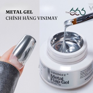 VINIMAY Metal Flap Gel Chính Hãng Siêu Đặc – Gel Tráng Gương Kéo Sợi, Dặm Nhũ Metal Lấp Lánh Chuẩn Salon Thegioinail666