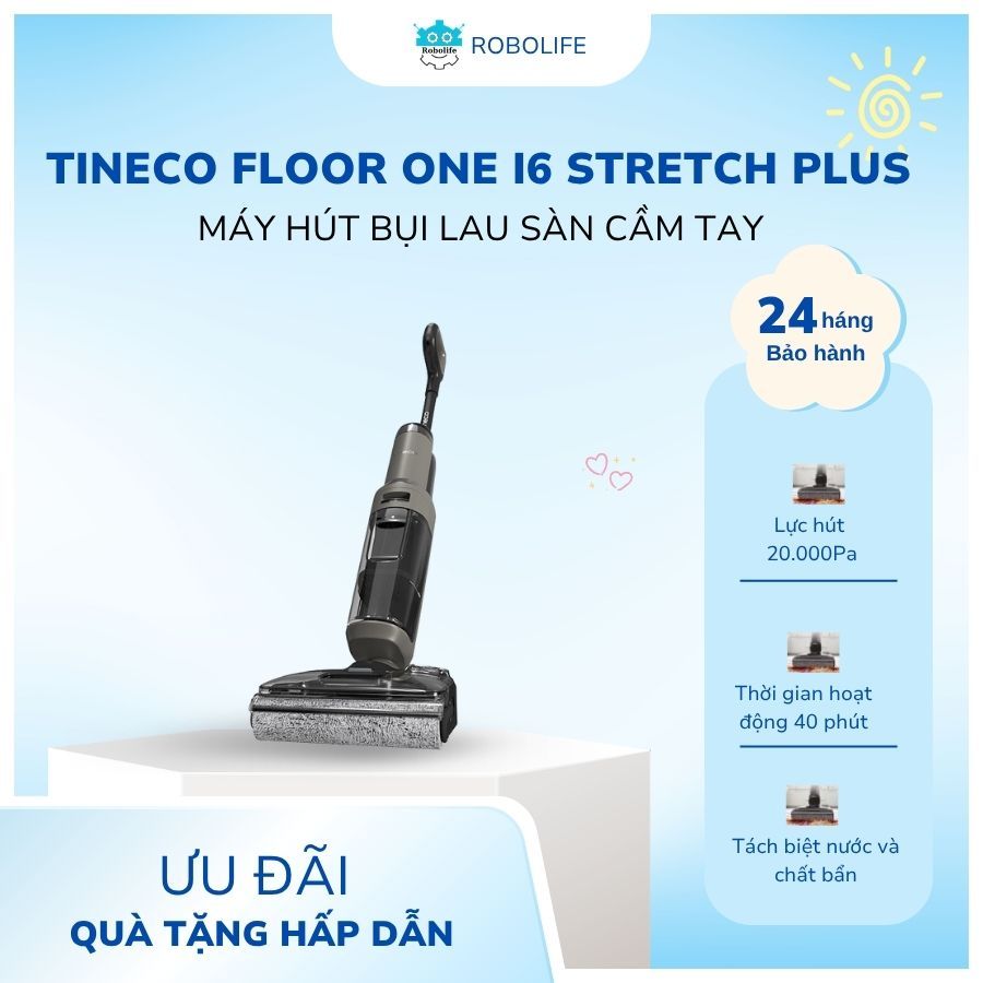 Máy hút bụi lau sàn khô ướt Tineco Floor One i6 Stretch Plus
