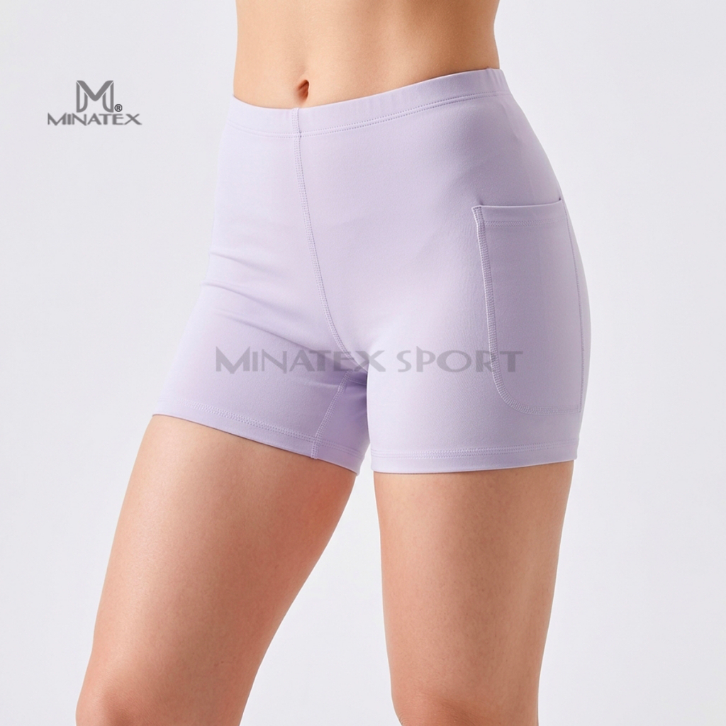 Quần lót đùi mặc trong váy có túi, Quần bảo hộ mặc váy cho nữ có túi MINATEX, chất thun thể thao mịn đanh bền - LV1