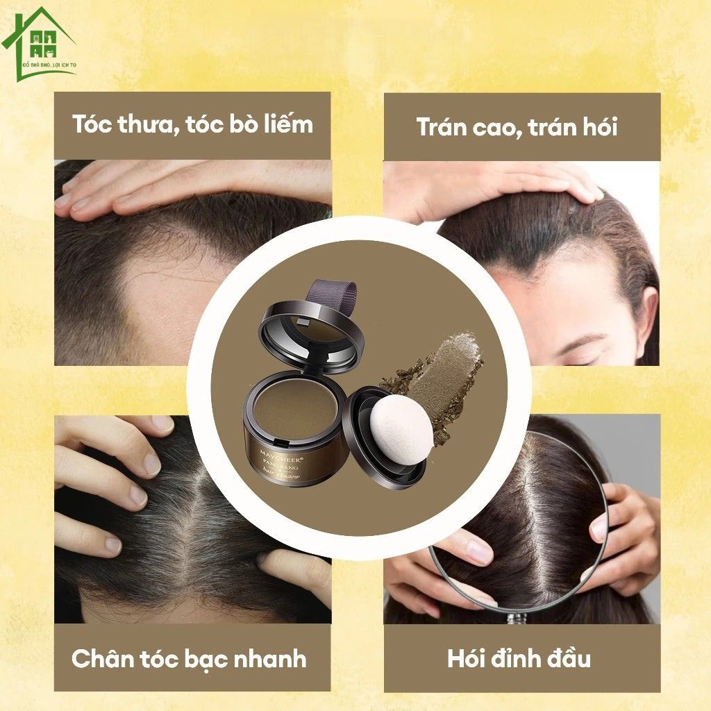 Phấn phủ hói tóc Maycheer phủ hoi phấn che khuyến điểm tóc, chấm chân tóc, chấm hói