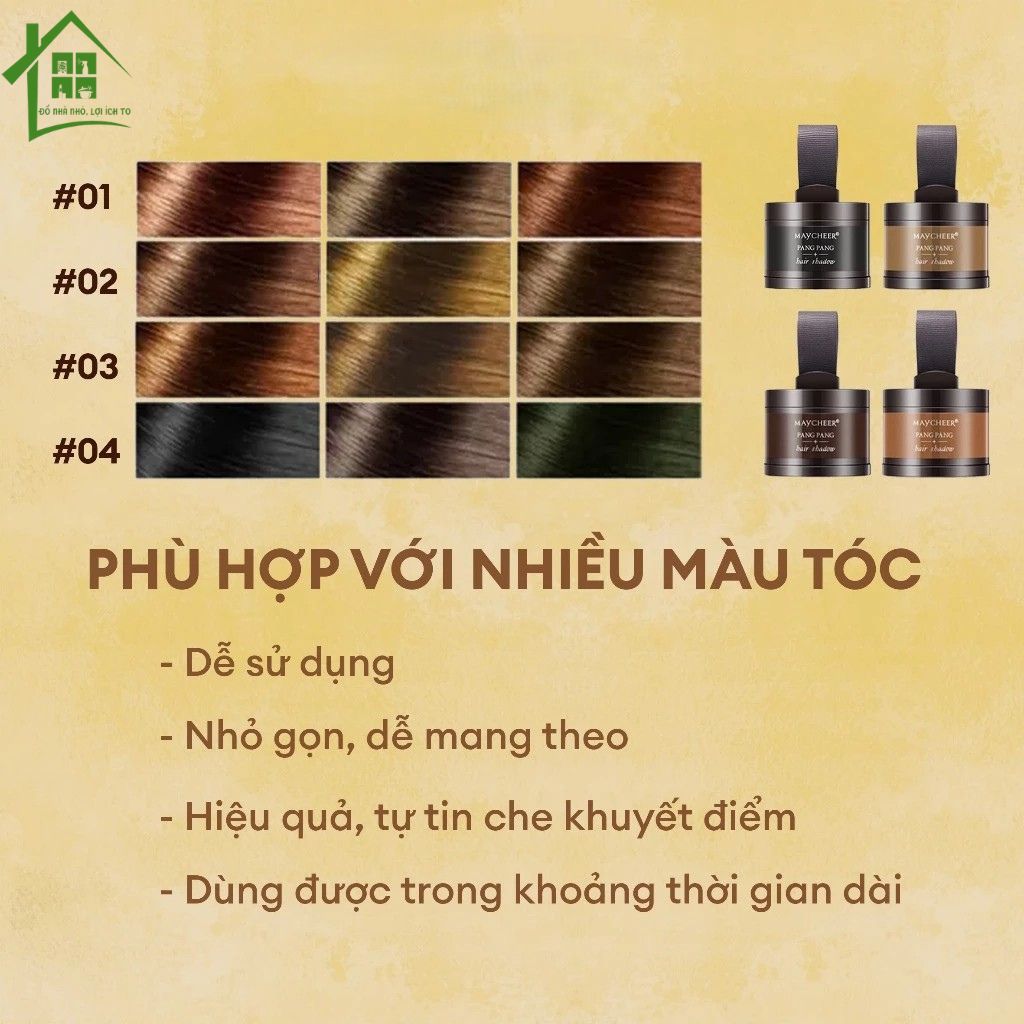 Phấn phủ hói tóc Maycheer phủ hoi phấn che khuyến điểm tóc, chấm chân tóc, chấm hói