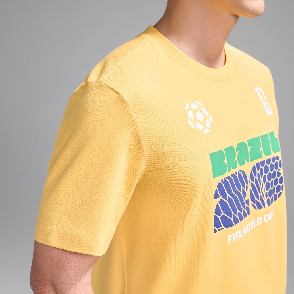 [TẶNG TẤT WC 2026]Áo thun Tshirt nam nữ Cotton Compact World Cup Brazil Edition 26, Áo cổ vũ đội tuyển Brazil thoáng khí