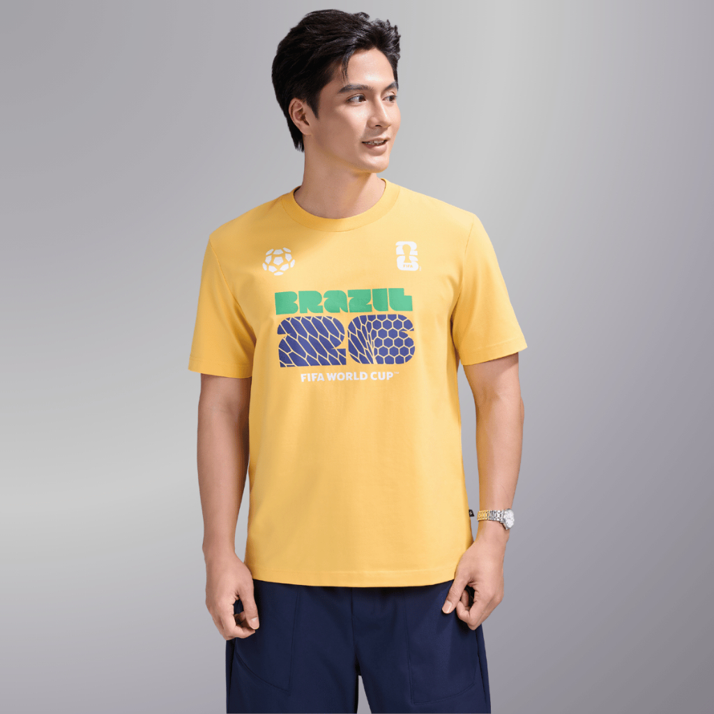 [TẶNG TẤT WC 2026]Áo thun Tshirt nam nữ Cotton Compact World Cup Brazil Edition 26, Áo cổ vũ đội tuyển Brazil thoáng khí