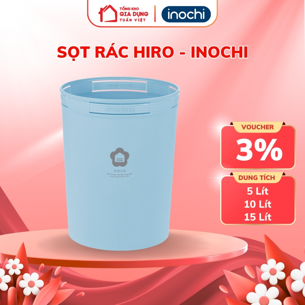 Sọt rác Hiro INOCHI, thùng đựng rác văn phòng, nhà bếp, phòng ngủ, Ion ...
