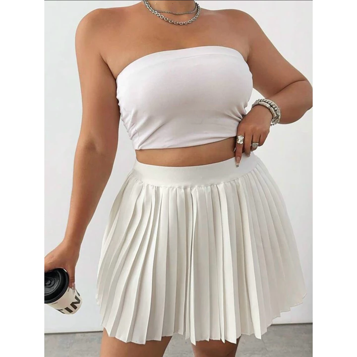 Chân váy bigsize nữ BIG SIZE THIẾT KẾ] Chân váy dập ly bigsize nữ