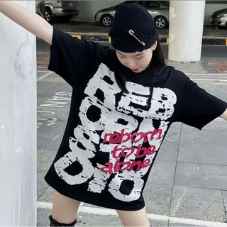 Áo thun Unisex REBORN STUDIO / REBORN TO BE ALONE cổ tròn nam