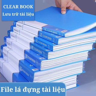 File Lá A4 Đựng Tài Liệu Nhiều Ngăn Bìa Kẹp Hồ Sơ Giấy Tờ Trong Suốt, Bền Đẹp, Tiện Lợi Văn Phòng
