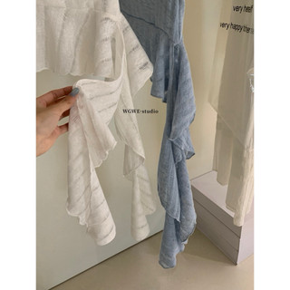 𝐏𝐡𝐢𝐞𝐧 𝐖𝐆𝐖𝐄 | (Sẵn Trắng) w8971 Áo Thun Trễ Vai Tà Lệch 2 Màu