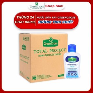 Thùng 24 Chai Nước Rửa Tay Khô Green Cross 100ml TOTAL PROTECT – Sạch Nhanh Diệt Khuẩn 99.9%