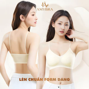 Áo Ngực Nữ Không Viền Siêu Mỏng Mát, Áo Lót Su Đúc Dây Nhỏ Ôm Ngực Mềm Mại AMYBRA A01