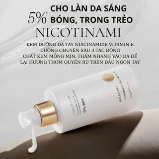 Kem dưỡng da tay hương nước hoa mềm mịn trắng sáng, dưỡng ẩm sâu Niacinamide 5% Vitamin E BEILINGMEI 200g