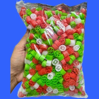 Hạt Kaldnes 6 Cánh Đủ Màu Vật Liệu Lọc Cho Bể Cá Cảnh