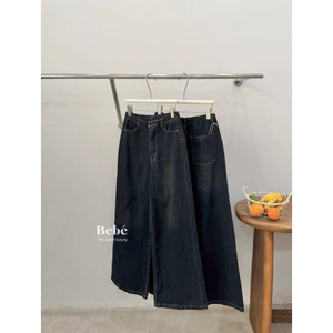 Quần suông denim tone đậm