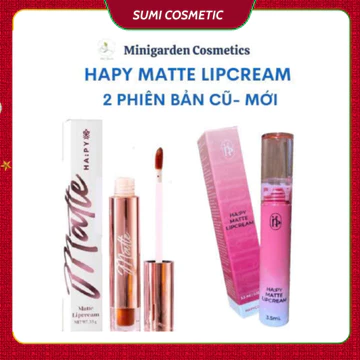 Sỉ 5x Son kem lì HAPPY MINIGARDEN-Son kem lì chính hãng không lem-kháng nước-lên màu chuẩn FREESHIP