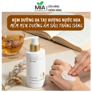 Kem dưỡng da tay hương nước hoa mềm mịn trắng sáng, dưỡng ẩm sâu Niacinamide 5% Vitamin E BEILINGMEI 200g
