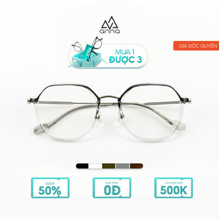 Gọng kính mắt thời trang ANNA nam nữ dáng vuông chất liệu kim loại cao cấp AN228079