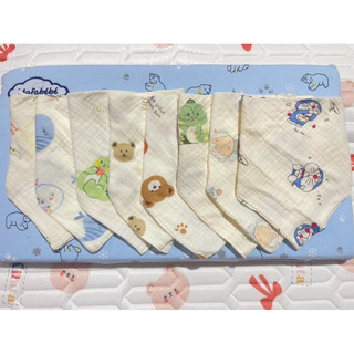 Combo 5-10 chiếc Yếm Tam Giác Xô Muslin Hàn 4 lớp cao cấp siêu đẹp cho bé