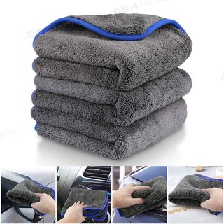 SEAMETAL Dày Lông Cừu San Hô Khăn Lau Xe Ô Tô Siêu Thấm Hút Microfiber Vải Lau 1200GSM
