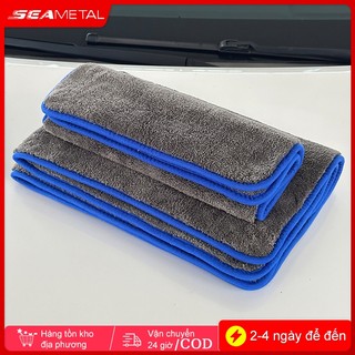 SEAMETAL Dày Lông Cừu San Hô Khăn Lau Xe Ô Tô Siêu Thấm Hút Microfiber Vải Lau 1200GSM