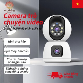 camera 360 độ Hai Mắt Wifi - Nhìn Đêm Màu, AI Tracking,  Nói Chuyện Từ Xa, Giám Sát Nhà & Văn Phòng