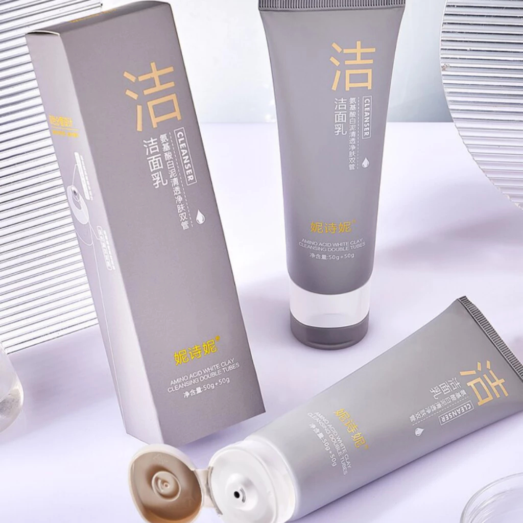 Sữa Rửa Mặt Nishini Bùn Khoáng 100ml - Làm Sạch Lỗ Chân Lông, Giảm Mụn, Kiềm Dầu, Cấp Ẩm, Cho Da Mềm Mượt Sáng Khỏe