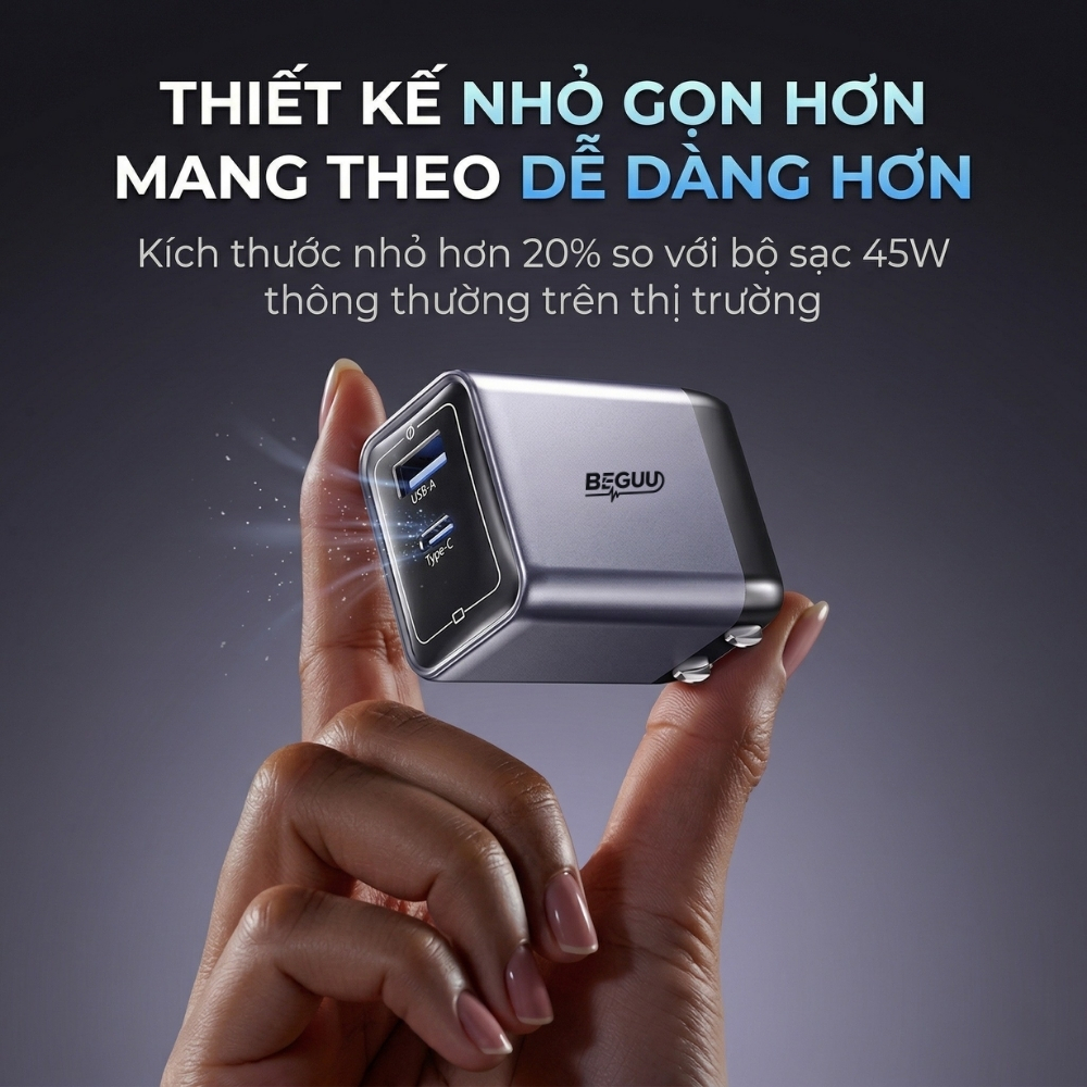 Củ Sạc Nhanh Beguu, Bộ Sạc 2 Cổng Chống Nóng Máy, Tiện Lợi Dùng Cho IPhone/Samsung/Xiaomi/OPPO | BigBuy360 - bigbuy360.vn