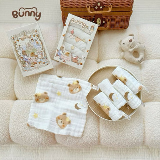 SET 5 KHĂN SỮA HỌA TIẾT CỔ TÍCH HOT TREND BUNNY