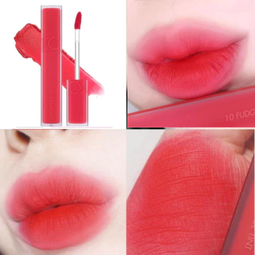 Son Romand Blur 10 Đỏ Dâu , Son Kem Lì Blur 10 Fudge Red - Đỏ Dâu