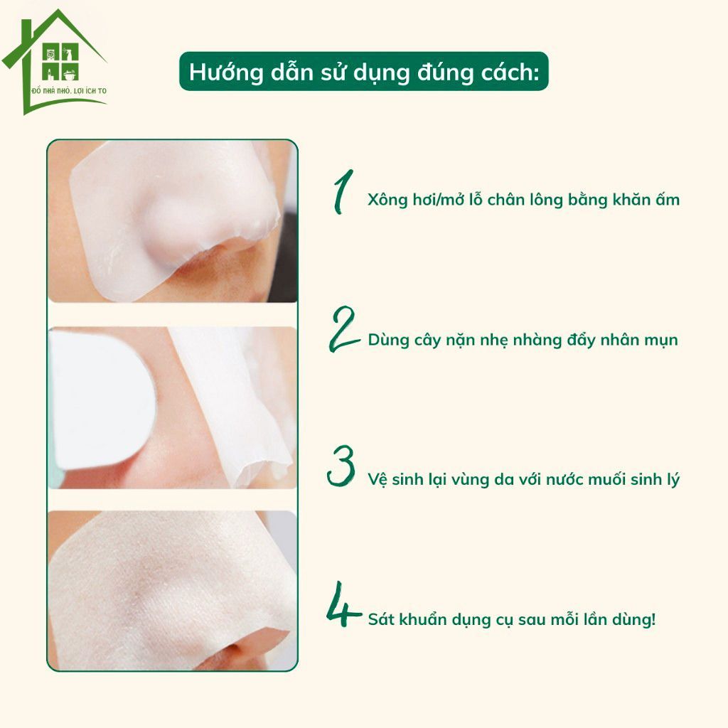 Cây đẩy mụn đầu đen silicon chuyên dụng dùng để loại bỏ mụn đầu đen, tế bào chết
