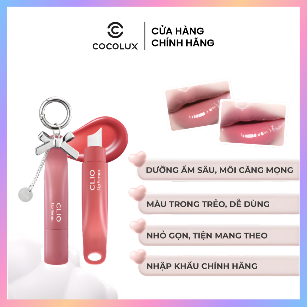 Son Dưỡng Có Màu Clio Glaze Lip Serum - Son Dưỡng Có Màu Chính Hãng