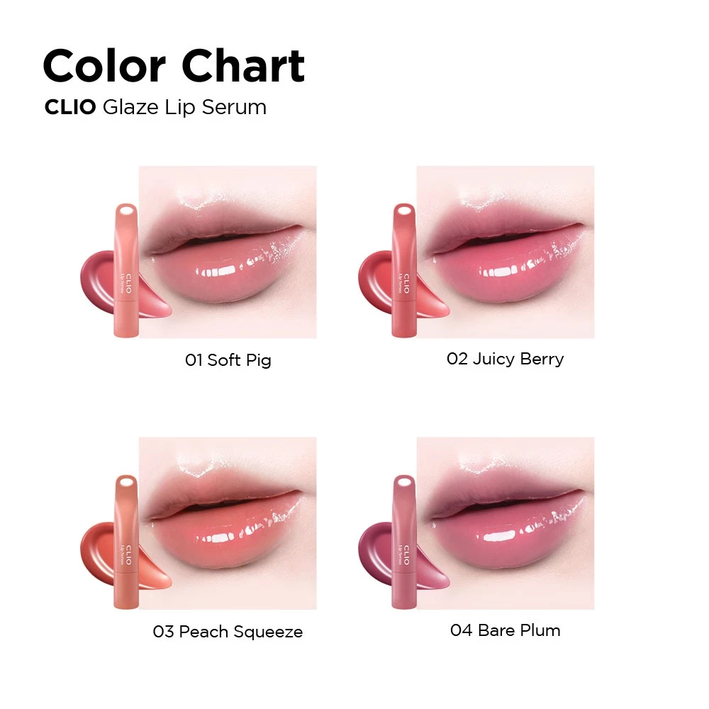 Son Dưỡng Có Màu Clio Glaze Lip Serum - Son Dưỡng Có Màu Chính Hãng