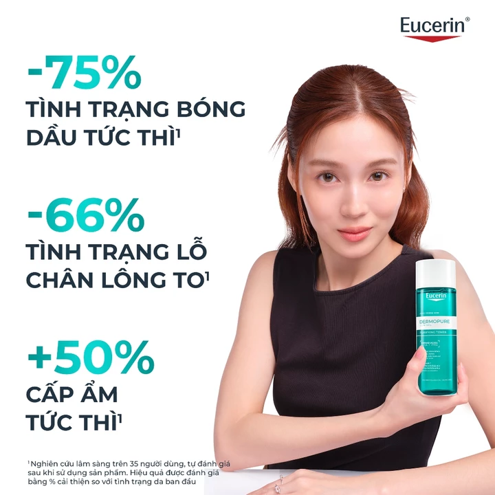 Nước hoa hồng cho da nhờn mụn Eucerin® DermoPure Purifying Toner 200ml | Toner da dầu mụn | Skincare
